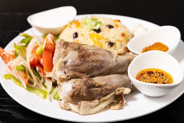 6-Hour Braised Lamb Shank Pilaf 6小时慢炖羊腿手抓饭.