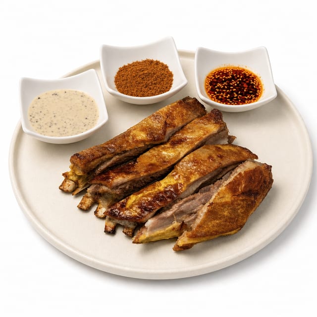 Golden Crispy Roasted Lamb Rib 黄金脆片烤羊排.