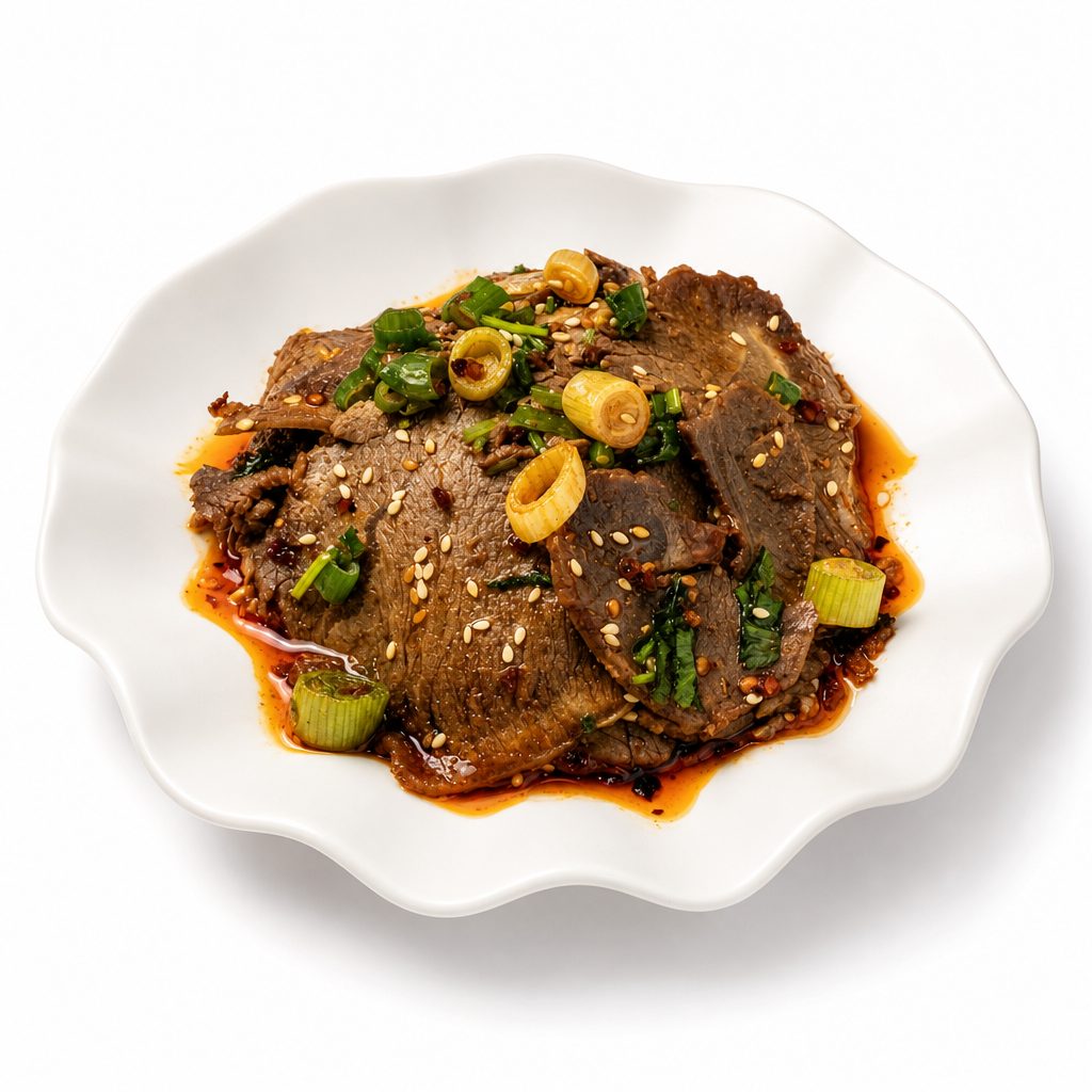 Sliced Beef With Sauce 凉拌牛肉.