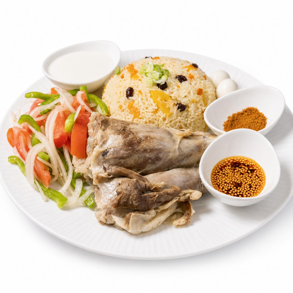 6-Hour Braised Lamb Shank Pilaf 六小时慢炖羊腿手抓饭.