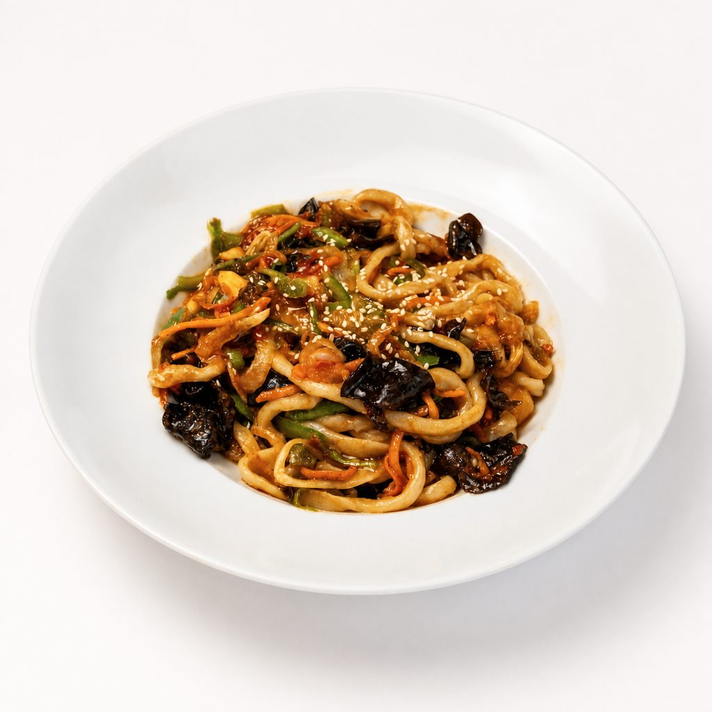 Veggie Cumin Chao-mian 孜然时蔬炒拉条子.