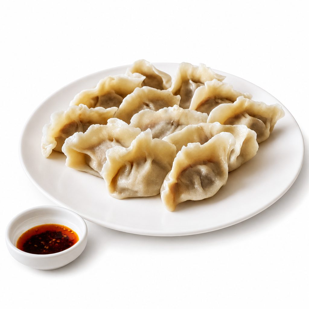 Handcrafted Dumplings - Beef with Celery (10 Piece) 手工牛肉芹菜水饺.