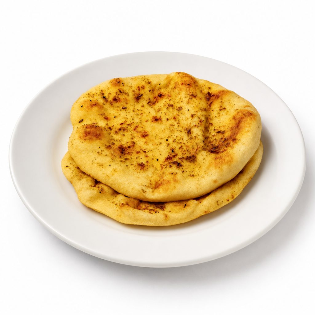 Grilled Garlic Naan Bread 蒜香烤馕饼.