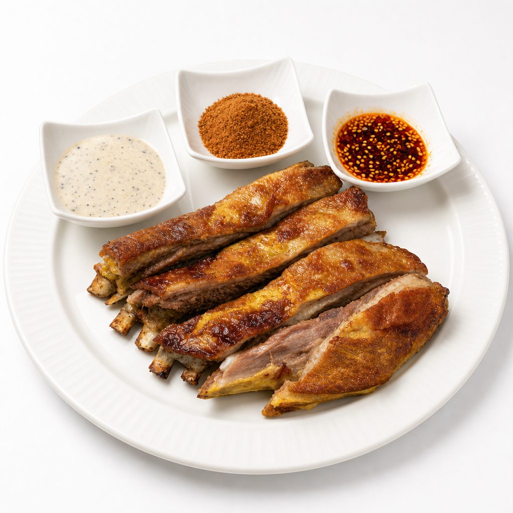 Golden Crispy Roasted Lamb Rib 黄金脆片烤羊排.