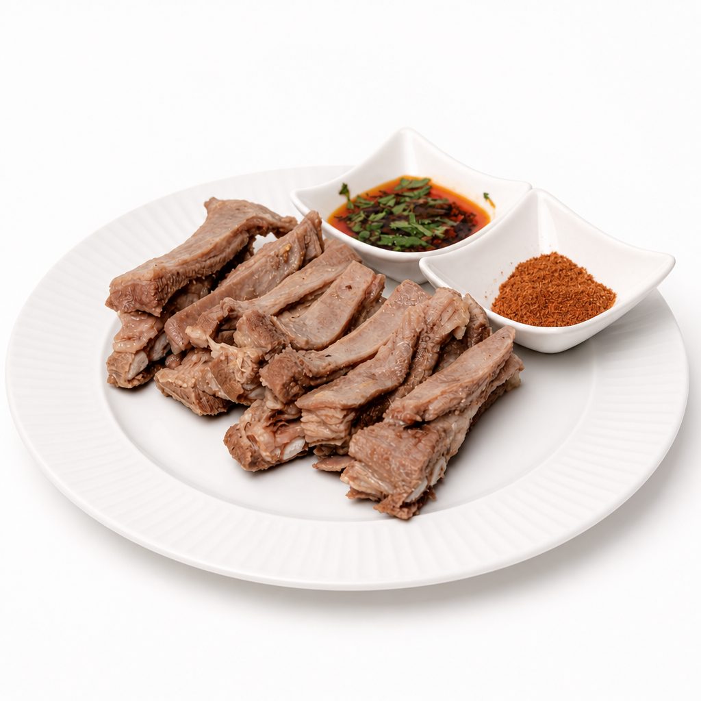Braised Lamb Ribs With Dipping Sauce 慢炖新西兰小羊排 （手抓羊肉）.