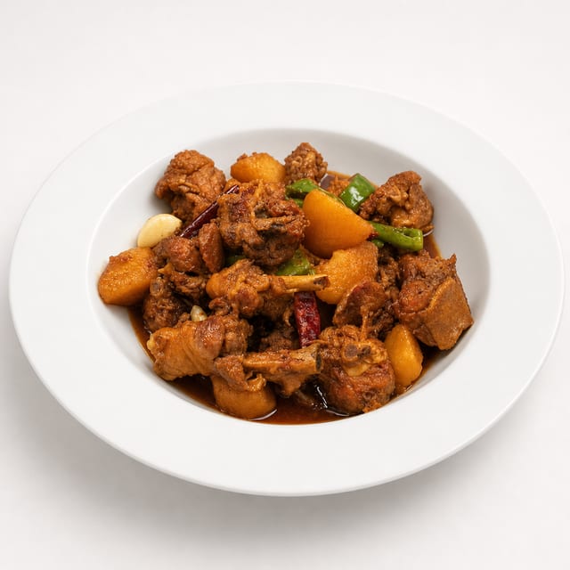Big Plate Chicken 大盘鸡拌面.