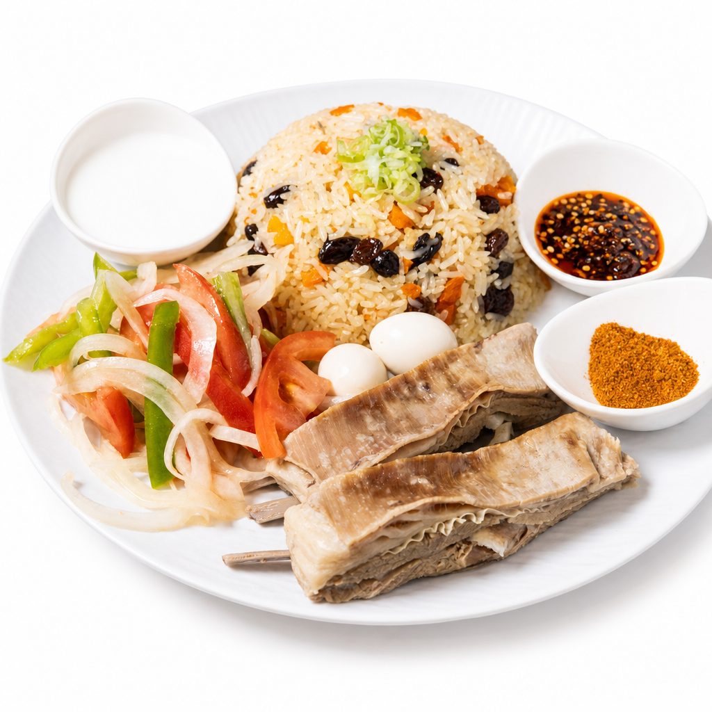 Braised Lamb Rib Pilaf 新西兰羊排手抓饭.