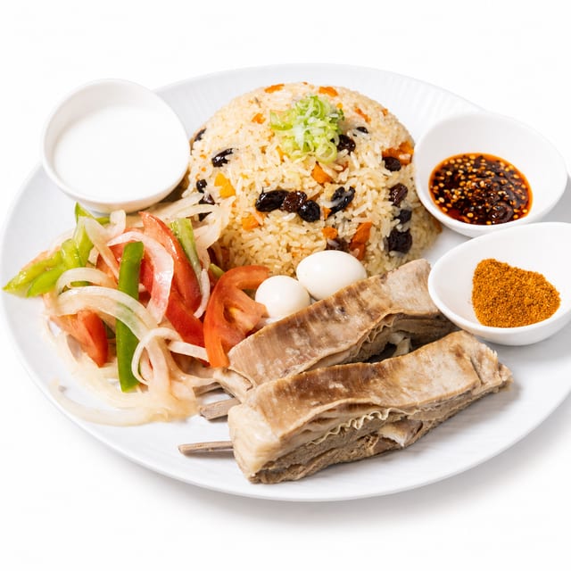 Braised Lamb Rib Pilaf 新西兰羊排手抓饭.