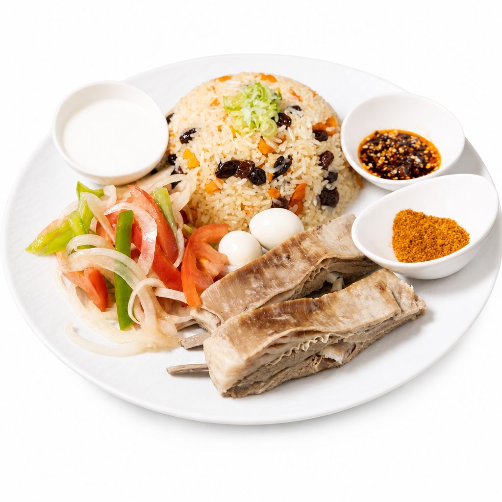 Braised Lamb Rib Pilaf 新西兰羊排手抓饭.