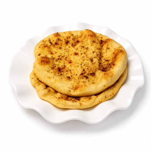 Grilled Garlic Naan Bread 蒜香烤馕饼.