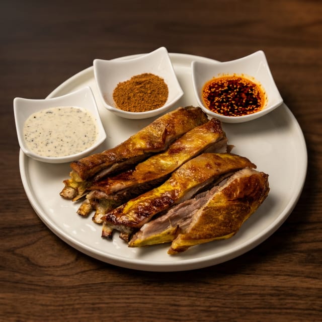Golden Crispy Roasted Lamb Rib 黄金脆片烤羊排.