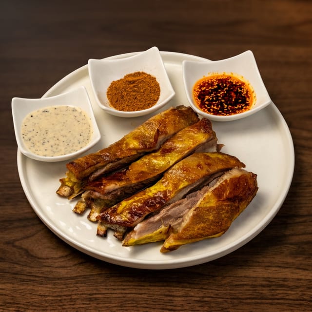 Golden Crispy Roasted Lamb Rib 黄金脆片烤羊排.