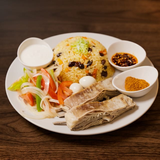 Braised Lamb Rib Pilaf 新西兰羊排手抓饭.