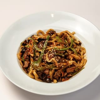 Beef Cumin Chao-mian 孜然牛肉炒拉条子