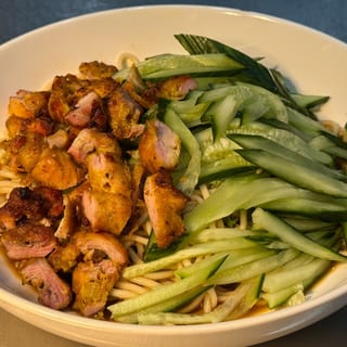 Grilled Chicken Cold Noodles 丝路烤鸡肉酸辣凉面